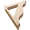 Ekena Millwork 5 1/2-in W x 26-in D x 32-in H Funston Slat Rough Cedar Woodgrain TimberThane Outlooker, Primed Tan OUTUR055X26X32FST24RCPR - alternate 2